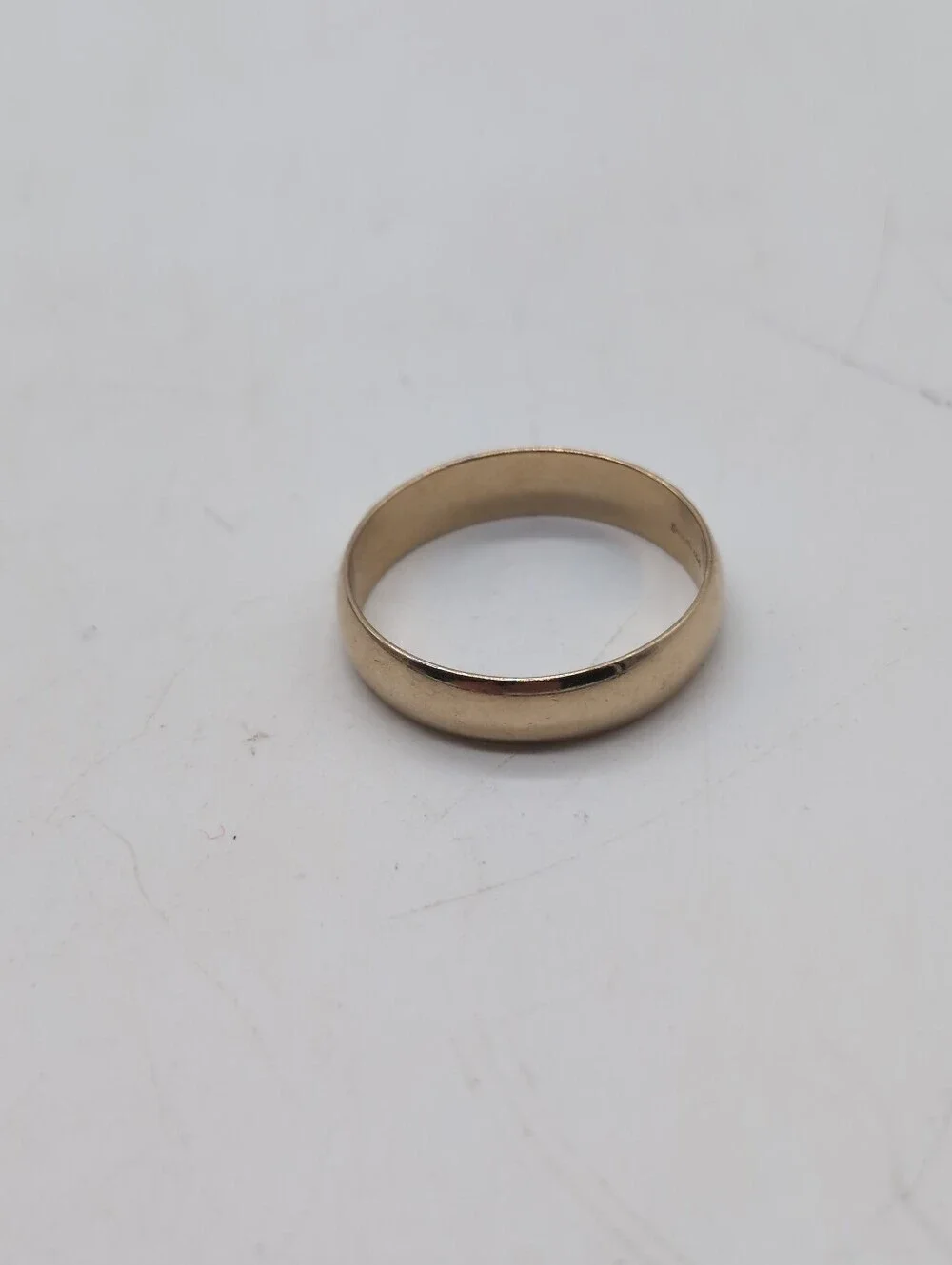 Shane Co 14k Yellow Gold Mens 5mm Wedding Ring Band Sz 13.75